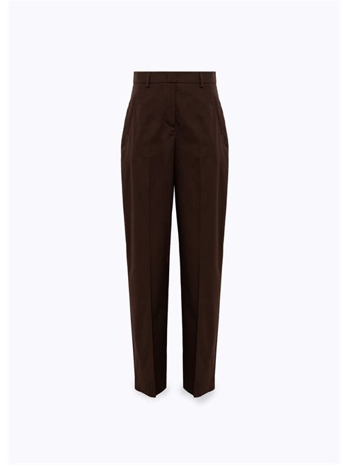 Pantaloni dritti in cotone stretch BLUGIRL BLUMARINE | RA6193T544A/90913